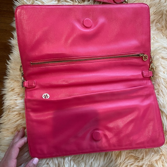 Tory Burch handbag- hot pink zig zag design - Picture 5 of 9